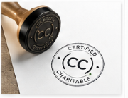 Certified Charitable CC stamp and seal